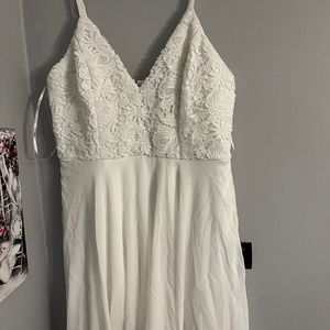 White, Short Graduation  Dress